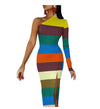 Vestido Anos 70 Multicolorido