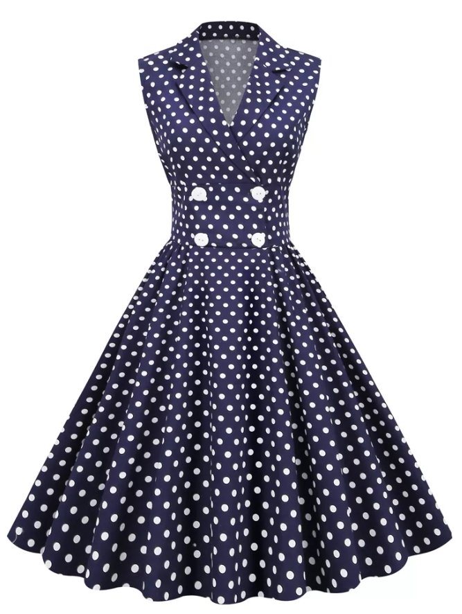 Vestido Azul Anos 60