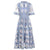 Vestido Azul Vintage Flores