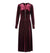 Vestido Borgonha Estilo Vintage Anos 40