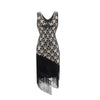 Vestido Charleston Anos 20 - Preto E Dourado
