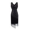 Vestido Charleston Dos Anos 20 - Preto Profundo