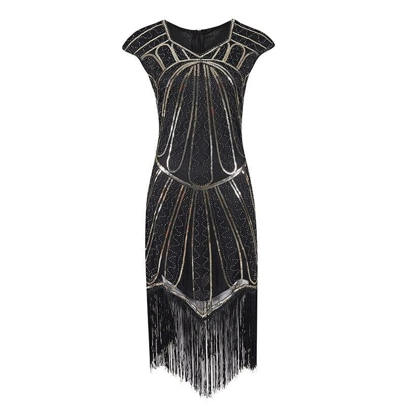 Vestido Charleston Dourado Da Década De 1920