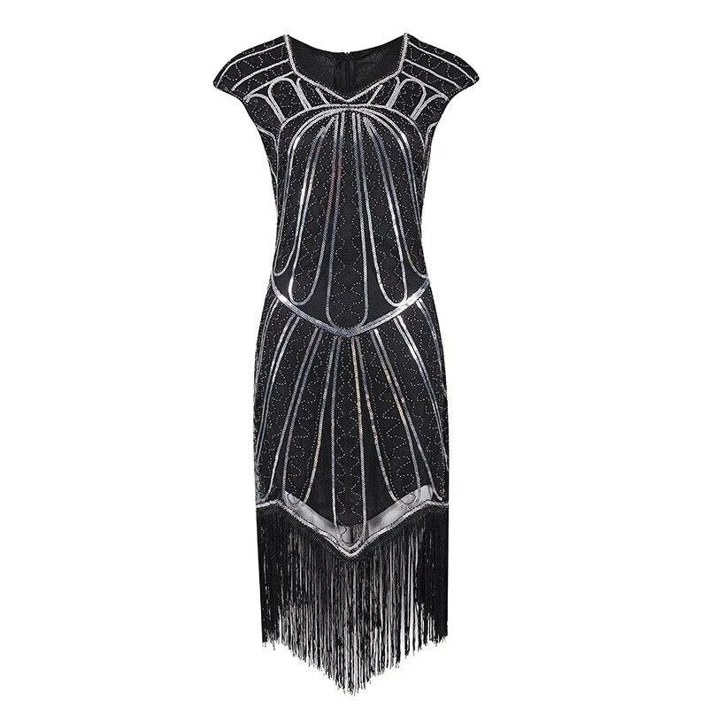Vestido Prateado Charleston Dos Anos 1920