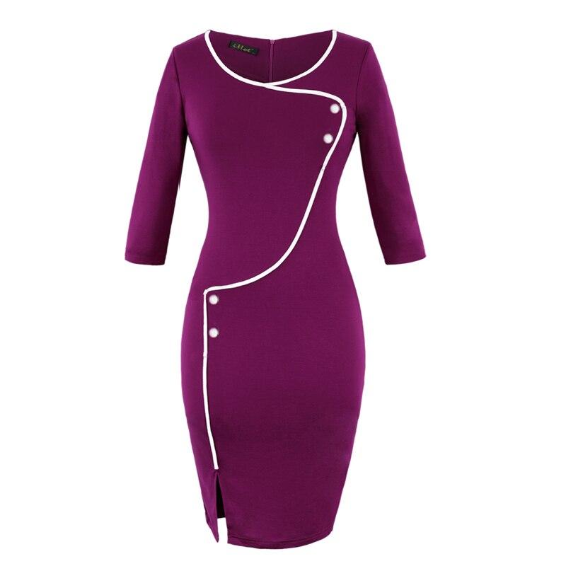 Vestido Lápis Roxo Anos 60