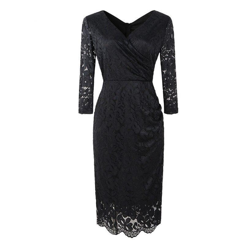 Vestido Lápis Vintage Anos 50 Preto
