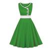 Vestido Formal Verde Anos 50