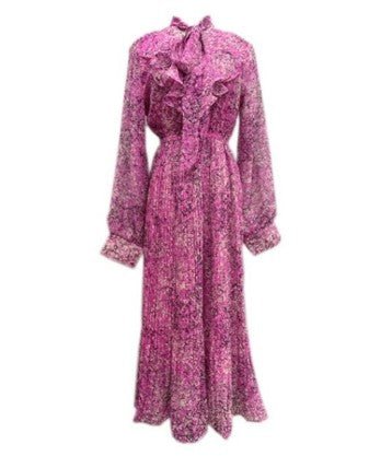 Vestido De Cerimônia Vintage Floral Rosa