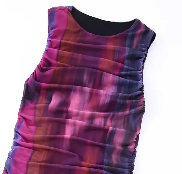 Vestido De Festa Colorido Dos Anos 70