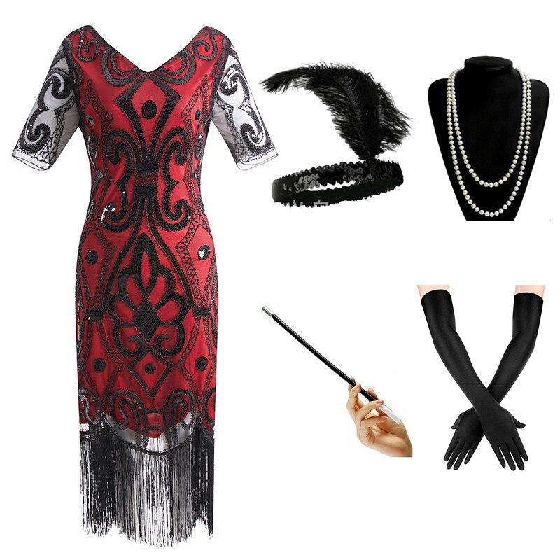 Vestido De Festa Vermelho Anos 20