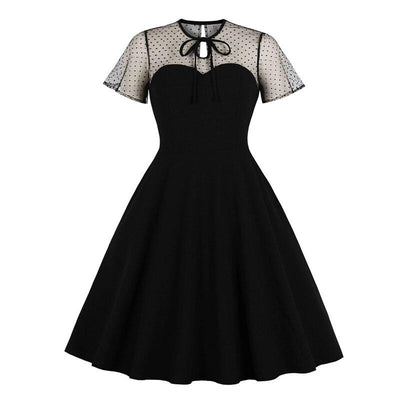 Vestido De Festa Preto Plus Size Anos 50