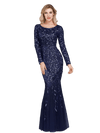Vestido De Noite Chique Gatsby Navy