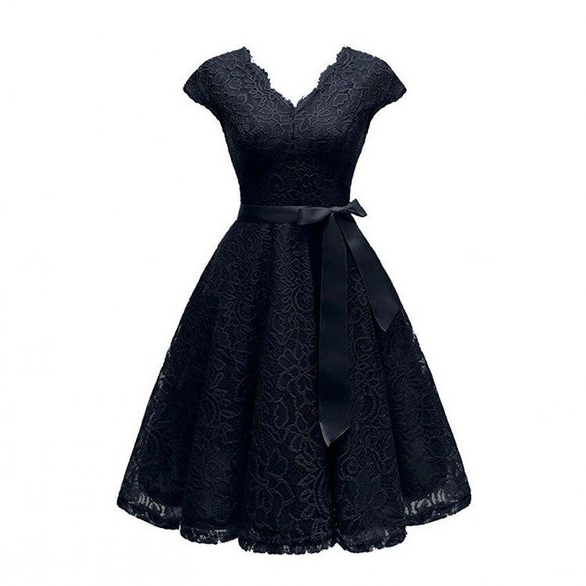 Vestido De Festa De Renda Preto Anos 50