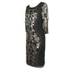 Vestido De Noite Estilo Gatsby Dourado Preto
