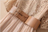 Vestido Vintage De Renda Rosa Claro