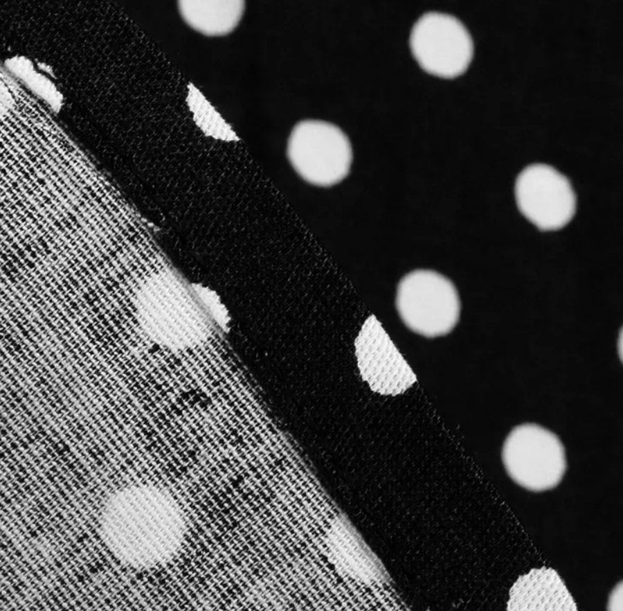 Vestido De Verão Preto Anos 50