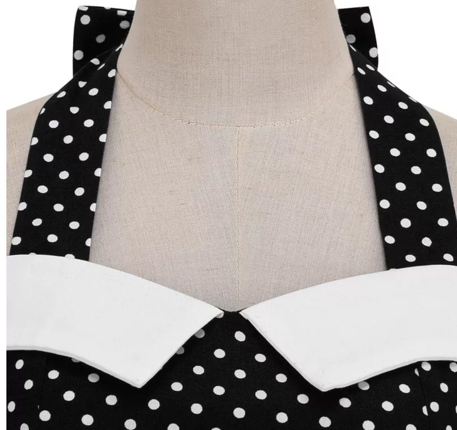 Vestido De Verão Preto Anos 50