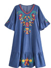 Vestido Reto Hippie Anos 70