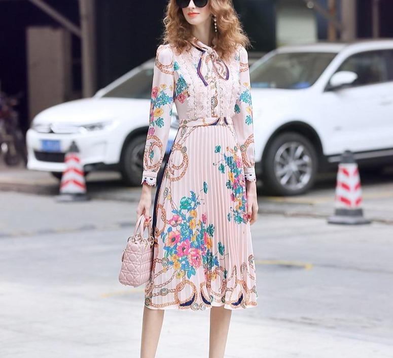 Vestido Estilo Anos 40 Rosa