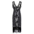 Vestido Gatsby Spirit Preto E Prata