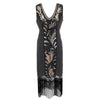 Vestido Gatsby Spirit Preto E Dourado