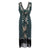 Vestido Gatsby Spirit Verde E Dourado