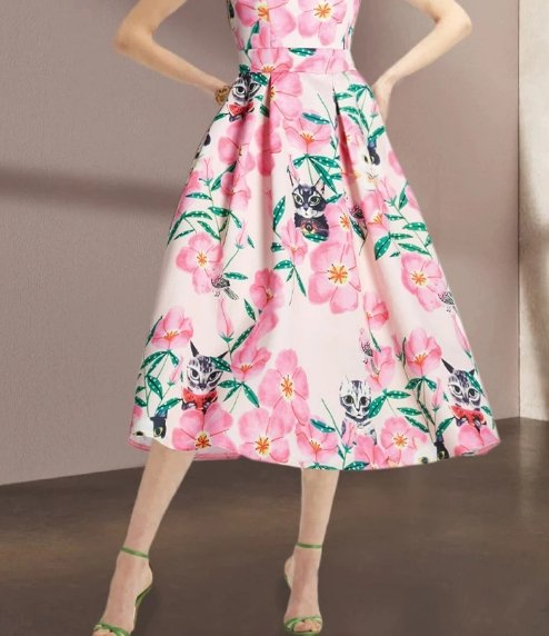 Vestido Feminino Vintage De Verão