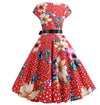 Vestido Vintage Artístico Flare