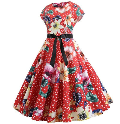 Vestido Vintage Artístico Flare