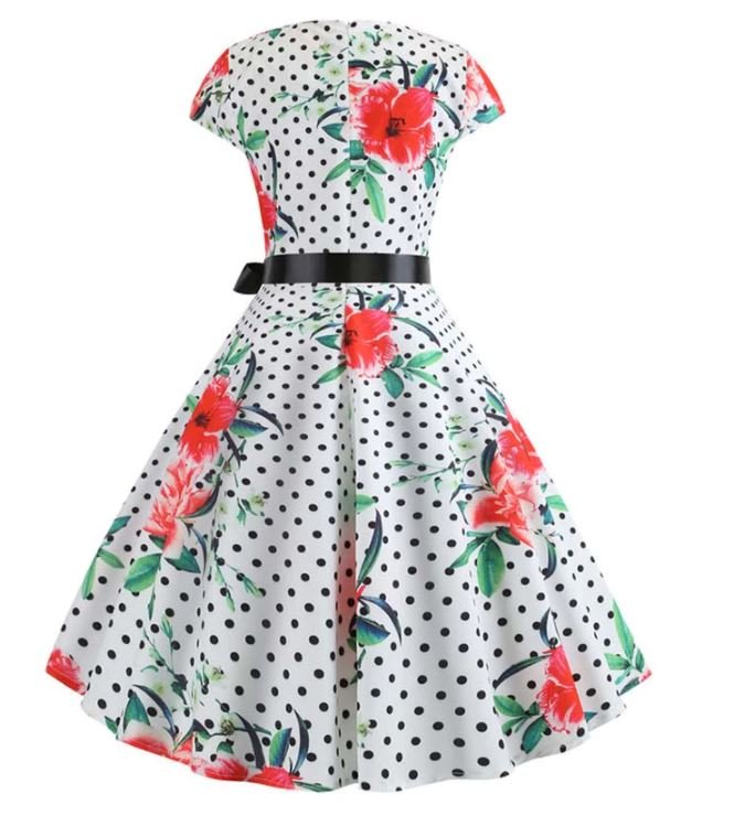 Vestido Vintage Flare Poppies