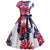 Vestido Vintage Flare Big Flowers