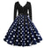 Vestido Vintage Azul Marinho Com Bolinhas Brancas