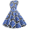 Vestido Dos Anos 50 Preto E Azul