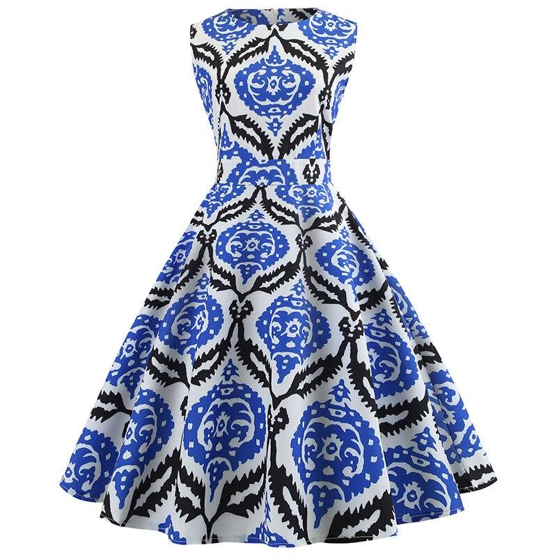 Vestido Dos Anos 50 Preto E Azul