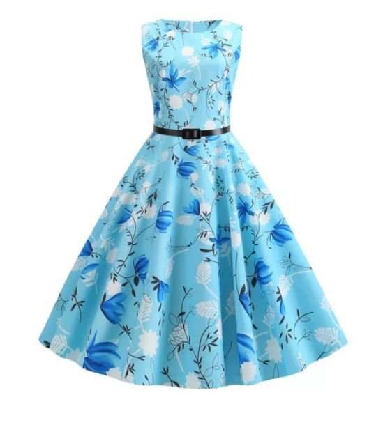 Vestido Vintage Flare Primavera