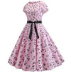 Vestido Flare Vintage Music Rose
