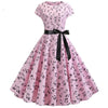 Vestido Flare Vintage Music Rose