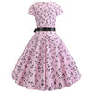 Vestido Flare Vintage Music Rose