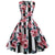 Vestido Vintage Rosas Flare
