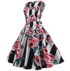 Vestido Vintage Rosas Flare