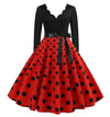 Vestido Vintage Vermelho Com Bolinhas Pretas