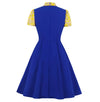 Vestido Feminino Azul Anos 50