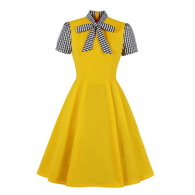 Vestido Feminino Amarelo Anos 50