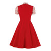 Vestido Feminino Vermelho Anos 50