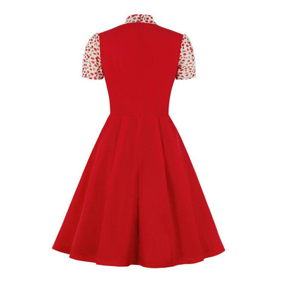 Vestido Feminino Vermelho Anos 50