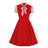 Vestido Feminino Vermelho Anos 50