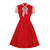 Vestido Feminino Vermelho Anos 50