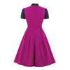 Vestido Feminino Anos 50 Roxo