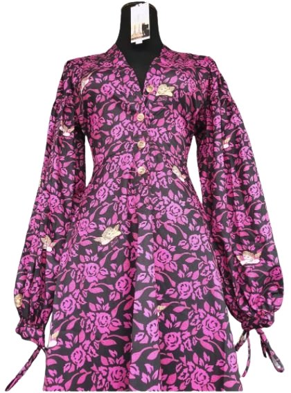 Vestido Floral Anos 40