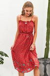 Vestido Floral Vermelho Vintage